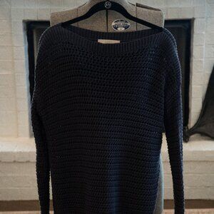 Loft Woven Navy Sweater